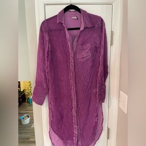 Anthropologie Velour Tunic